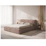 Micadoni Svetlo rožnata oblazinjena zakonska postelja s prostorom za shranjevanje z letvenim dnom 140x200 cm Simon Olivia – | Shoptok.si