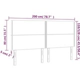  Posteljno vzglavje 4 kosa moder 100x5x78/88 cm blago, (20932161) | Shoptok.si