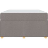 vidaXL Konstrukcija postelje z vzmetnico Taupe 120 x 200 cm blago | Shoptok.si