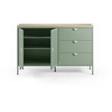 Marckeric Mentolno zelena/v naravni barvi kovinska komoda 140x90x40 cm Sayla – | Shoptok.si