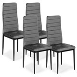  Set Stolica s Naslonom od Sivog Baršuna (4 komada) | shoptok.hr