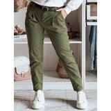 DStreet Spodnie damskie chinosy z paskiem MODELA khaki | shoptok.hr