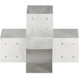  Spojnici za stupove u X-obliku 4 kom pocinčani metal 101x101 mm | shoptok.hr