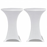  Navlaka za stol za stajanje Ø 80 cm bijela rastezljiva 4 kom | shoptok.hr