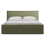 Makamii Zeleni tapecirani bračni krevet s prostorom za odlaganje s podnicom 160x200 cm Anani – | shoptok.hr