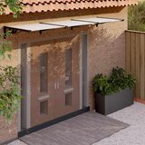 Maison Chic Nadstrešek - Senčniki za vrata črn in prozoren 297,5x90 cm polikarbonat, (22039150) | Shoptok.si