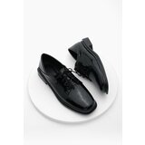 Marjin Women's Oxford Shoes Flat Toe Laced Masculin Casual Shoes Rilen Black Patent Leather cene