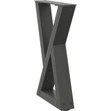  Noge za klub stolić 2 kom. antracit 28 x (42-43,3) cm čelik | Eponuda.com