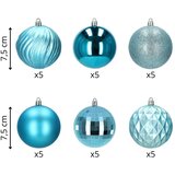  Set Božićnih kuglica 8 cm, 30 komada - Nijanse Plave | shoptok.hr