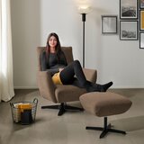 Dieter Knoll FOTELJ, svetlo rjava tekstil | Shoptok.si
