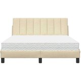 vidaXL Krevet s madracem krem 120 x 200 cm od tkanine | shoptok.hr