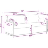 SOFA Tamno siva 158 x 78 x 80 cm tkanina | shoptok.hr