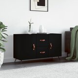 vidaXL Komoda črno 100x36x60 cm inženirski les Cene