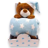 Baby Bear Origin BBO Set Igračka + Ćebence Sleeping Bear (B200003) - Blue 100x75cm Cene