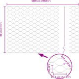 vidaXL šesterokotna ograja Zelena 0,8x50 m Jeklo, stebri za ograjo 13 kosov Zelena Ø32 mm 120 cm Galvanizirano jeklo | Shoptok.si