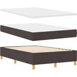  Postelja z vzmetnico z vzmetnico Temno rjava 120 x 200 cm blago, (5000128148) | Shoptok.si