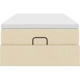 vidaXL Otomanski posteljni okvir z vzmetnico krem 90x190 cm blago, (21608999) | Shoptok.si