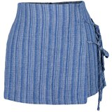 Trendyol Shorts - Blue - High Waist Cene