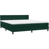 Box Spring krevet s madracem tamno zeleni 180x220 cm baršun | shoptok.hr