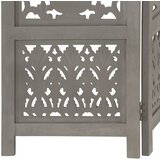 Sobna pregrada s 5 panela siva 200 x 165 cm masivno drvo manga | shoptok.hr