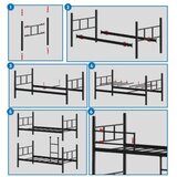 Hanah home Defne krevet na sprat, 100x200 cm, crna | Eponuda.ba