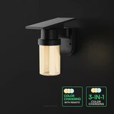  LED Sol zidna lampa LED/3,7V 2700/3200/5000K IP54 1800 mAh crna/dimno bež + daljinski upravljač | Eponuda.com
