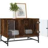 vidaXL Stolić za kavu sa staklenim vratima boja hrasta 68 5x50x50 cm | shoptok.hr