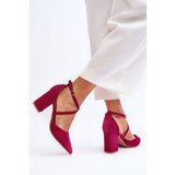 Boto Fashionable Glitter Pumps On Heel Fuchsia Galaxy | ePonuda.com