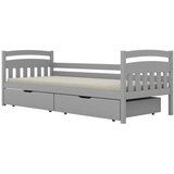  Drveni dječji krevet Tosia - sivi - 160x80 cm - S 2 ladice | shoptok.hr
