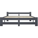  Okvir za krevet od masivne borovine tamnosivi 160 x 200 cm | shoptok.hr