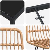  Vrtni set za objed 7 kom. Smeđa Čelik s prahom premazan | shoptok.hr
