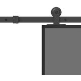  Drsna vrata z opremo 90x205 cm kaljeno steklo in aluminij | Shoptok.si