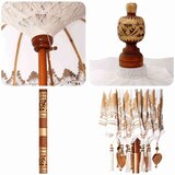  Balineški Parasol Krema 210-220 cm Pamuk solidno drvo | shoptok.hr