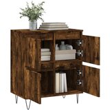 vidaXL Komoda dimljeni hrast 60x35x70 cm inženirski les | Shoptok.si