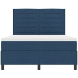 Box Postelja s škatlo z vzmetnico in LED modra 140x190 cm tkanina, (22067097) | Shoptok.si