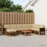  Set vanjskih sofa 9 kom. Prirodna i bež Poliester | shoptok.hr