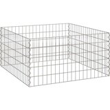 vidaXL Srebrna Metalna žica 100 x 100 x 50 cm Modularna Vrtna ograda | shoptok.hr