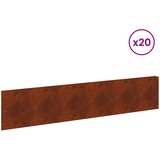  Ograda oko Travnjaka 20 pcs 100 x 22 cm Čelik Rđa | Eponuda.com