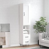 vidaXL Visoka komoda sjajna bijela 34 5x34x180 cm konstruirano drvo | shoptok.hr
