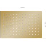  Glava za tuš od nehrđajućeg čelika 30 x 20 cm pravokutna zlatna | shoptok.hr