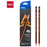 Deli GRAFITNE OLOVKE FLUO ORANŽ - CRNE 2B sa gumicom 1/12 E37013 | Eponuda.com