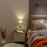  Brilagi - LED zidna lampa NUBILA WOOD 1xE27/25W/230V + LED/3W hrast/antracit | Eponuda.com