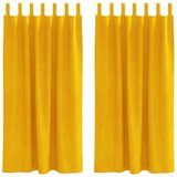  Zastore za zatamnjenje s petljama 2 kom Mustard žuti baršun | shoptok.hr