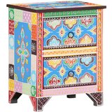  Ručno obojeni noćni ormarić 40 x 30 x 50 cm masivno drvo manga | shoptok.hr