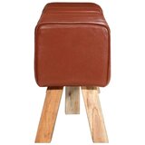  Gimnastička klupa smeđa 160 cm od prave kože | shoptok.hr