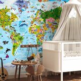  Foto tapeta - World Map for Kids 450x315 Vodootporna | shoptok.hr