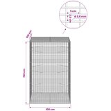  Gabion s žicom debljine 3,5 mm i mrežom 5x2,5 cm 100x100x150 cm | shoptok.hr