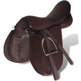  Sedlo za Jahanje Komplet 17,5 " od Prave Kože Smeđe 18 cm 5 u 1 | shoptok.hr