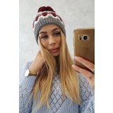 Kesi Women's cap Laila K283 dark gray+white+wine Cijene