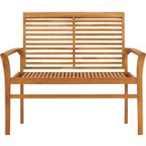  Klop z antracitno blazino 112 cm trdna tikovina | Shoptok.si